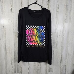 3/$15 top fashion girl gang long sleeve shirt women's plus size 3X